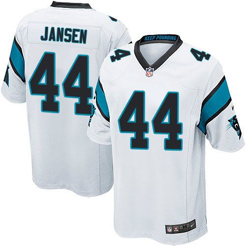 Men Carolina Panthers #44 J.J. Jansen Nike White Game NFL Jersey
